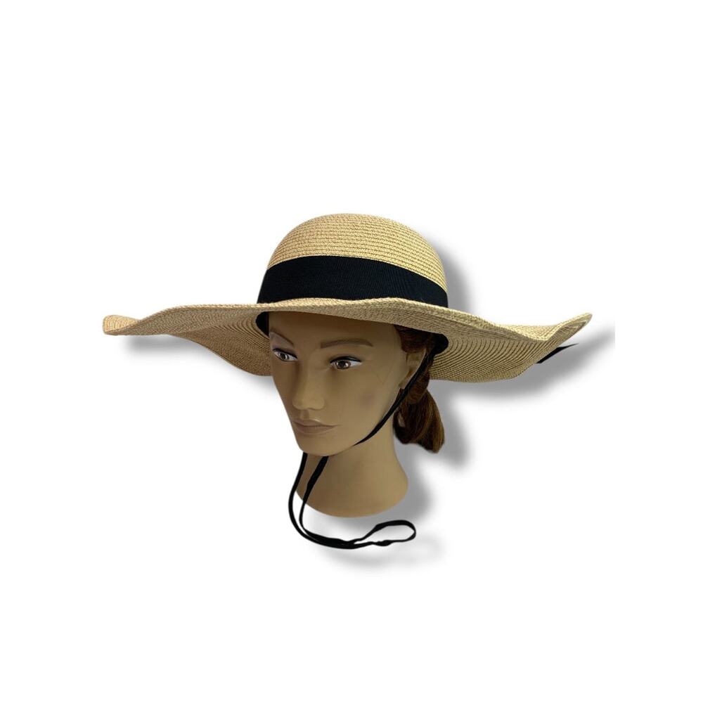 Medium Large Furtalk Packable New Womens Straw Sunhat Chin Strap